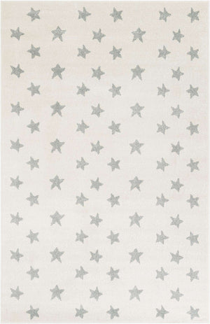 Daisy White 5' 3 x 8' Whimsy Kids Rectangle Rug