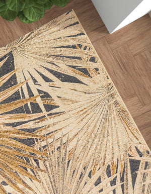 Multicolor 9' x 12' Outdoor Botanical Rectangle Area Rug Weather Resistant for Patio, Deck, Terrace, Balcony, Porch Polypropylene Garden Floral Tropical Carpet for Sale at Rug Engine
