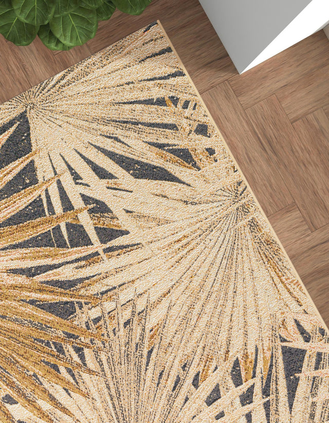 Multicolor 4' 1 x 6' 1 Outdoor Botanical Rectangle Area Rug Weather Resistant for Patio, Deck, Terrace, Balcony, Porch Polypropylene Garden Floral Tropical Carpet for Sale at Rug Engine