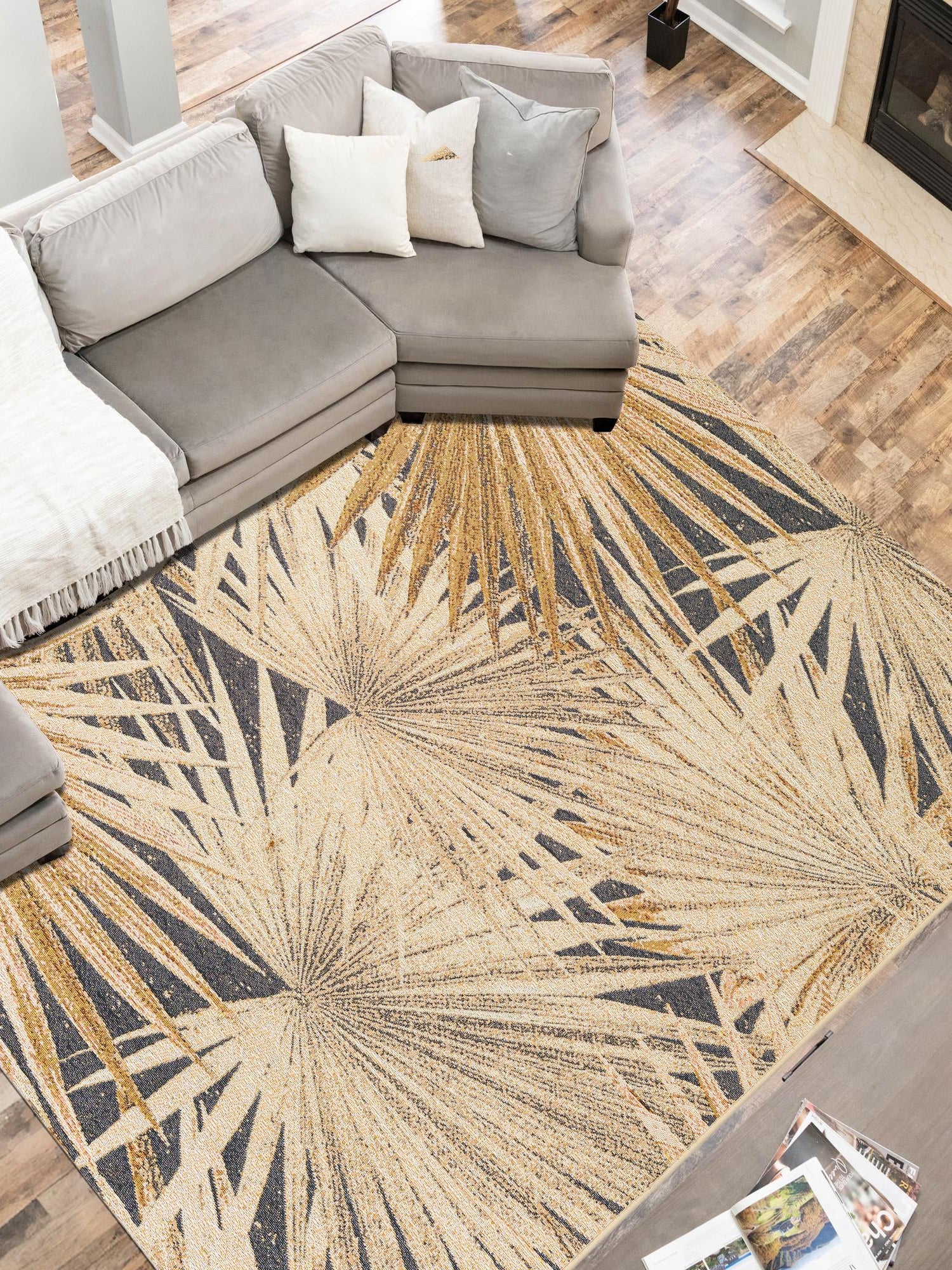Multicolor 5' 1 x 8' Outdoor Botanical Rectangle Area Rug Weather Resistant for Patio, Deck, Terrace, Balcony, Porch Polypropylene Garden Floral Tropical Carpet for Sale at Rug Engine