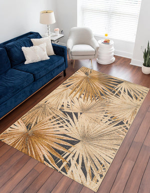 Multicolor 9' x 12' Outdoor Botanical Rectangle Area Rug Weather Resistant for Patio, Deck, Terrace, Balcony, Porch Polypropylene Garden Floral Tropical Carpet for Sale at Rug Engine
