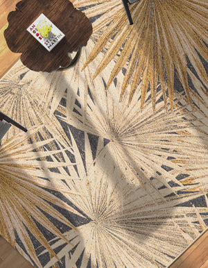 Multicolor 4' 1 x 6' 1 Outdoor Botanical Rectangle Area Rug Weather Resistant for Patio, Deck, Terrace, Balcony, Porch Polypropylene Garden Floral Tropical Carpet for Sale at Rug Engine