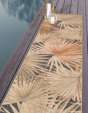Multicolor 2' x 5' 1 Outdoor Botanical Runner Area Rug Weather Resistant for Patio, Deck, Terrace, Balcony, Porch Polypropylene Garden Floral Tropical Carpet for Sale at Rug Engine