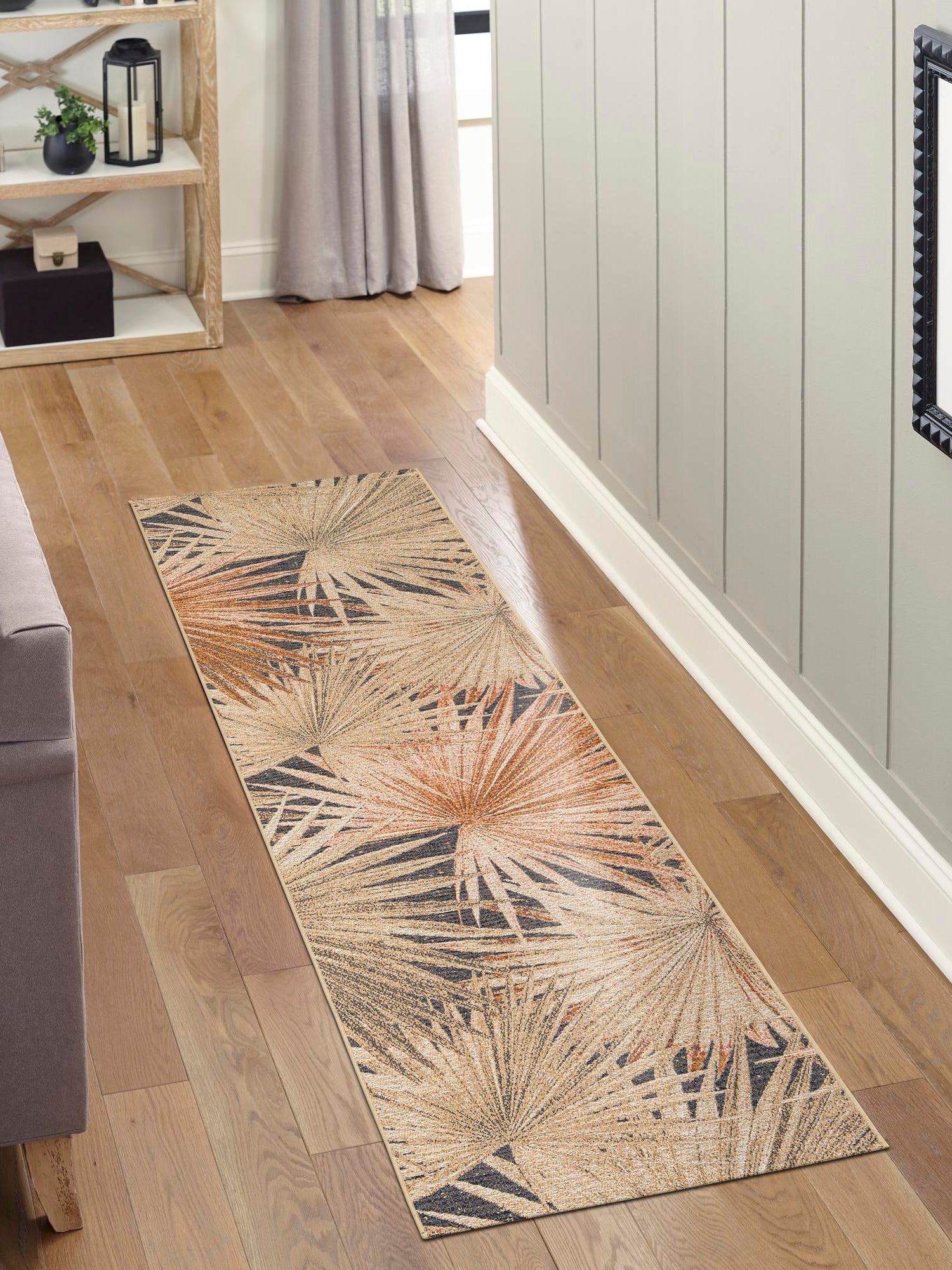 Multicolor 2' x 6' 1 Outdoor Botanical Runner Area Rug Weather Resistant for Patio, Deck, Terrace, Balcony, Porch Polypropylene Garden Floral Tropical Carpet for Sale at Rug Engine