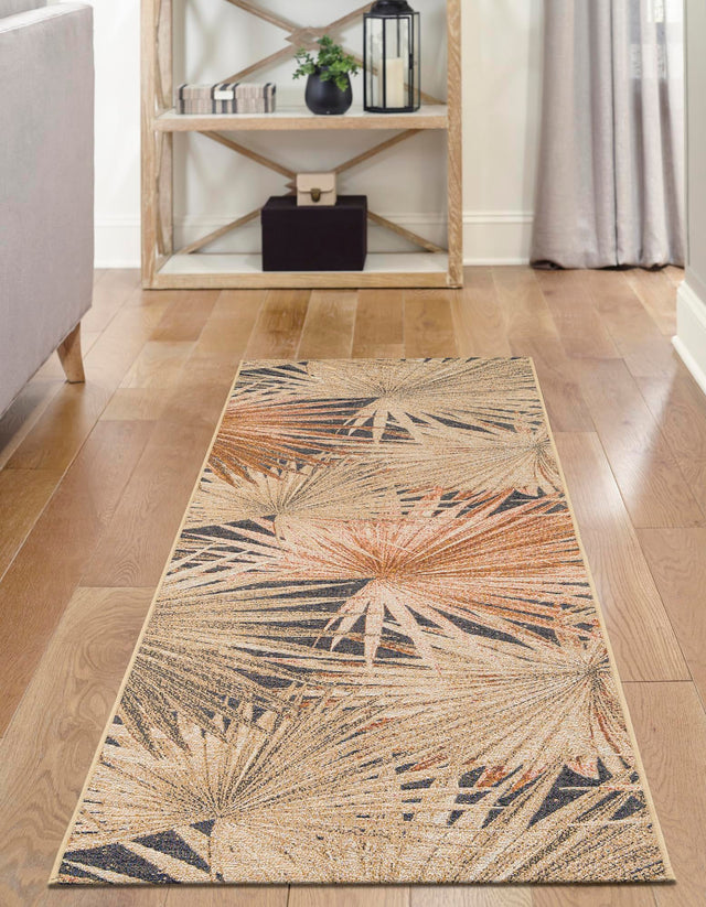 Multicolor 2' x 6' 1 Outdoor Botanical Runner Area Rug Weather Resistant for Patio, Deck, Terrace, Balcony, Porch Polypropylene Garden Floral Tropical Carpet for Sale at Rug Engine