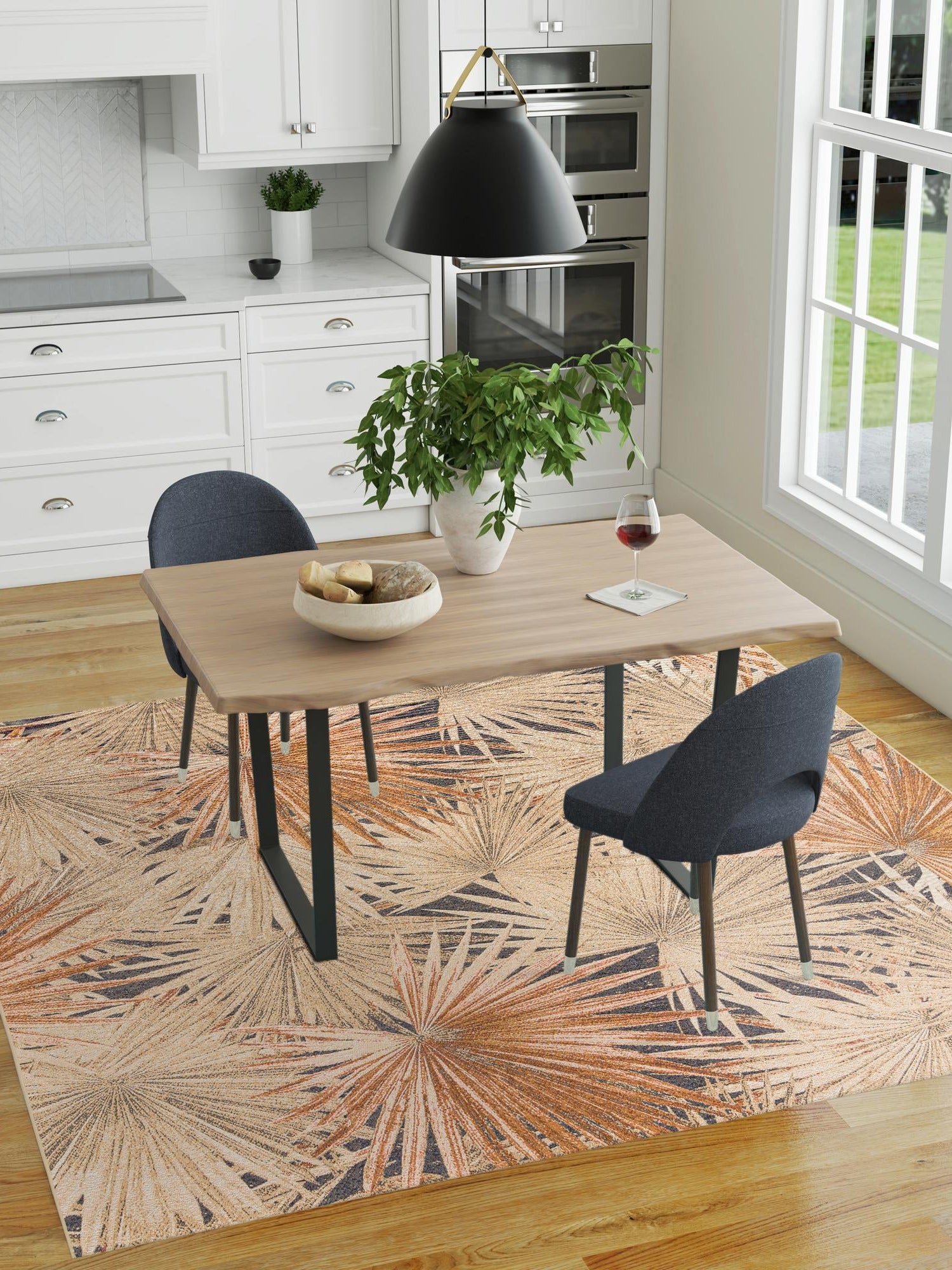 Multicolor 10' x 10' Outdoor Botanical Square Area Rug Weather Resistant for Patio, Deck, Terrace, Balcony, Porch Polypropylene Garden Floral Tropical Carpet for Sale at Rug Engine