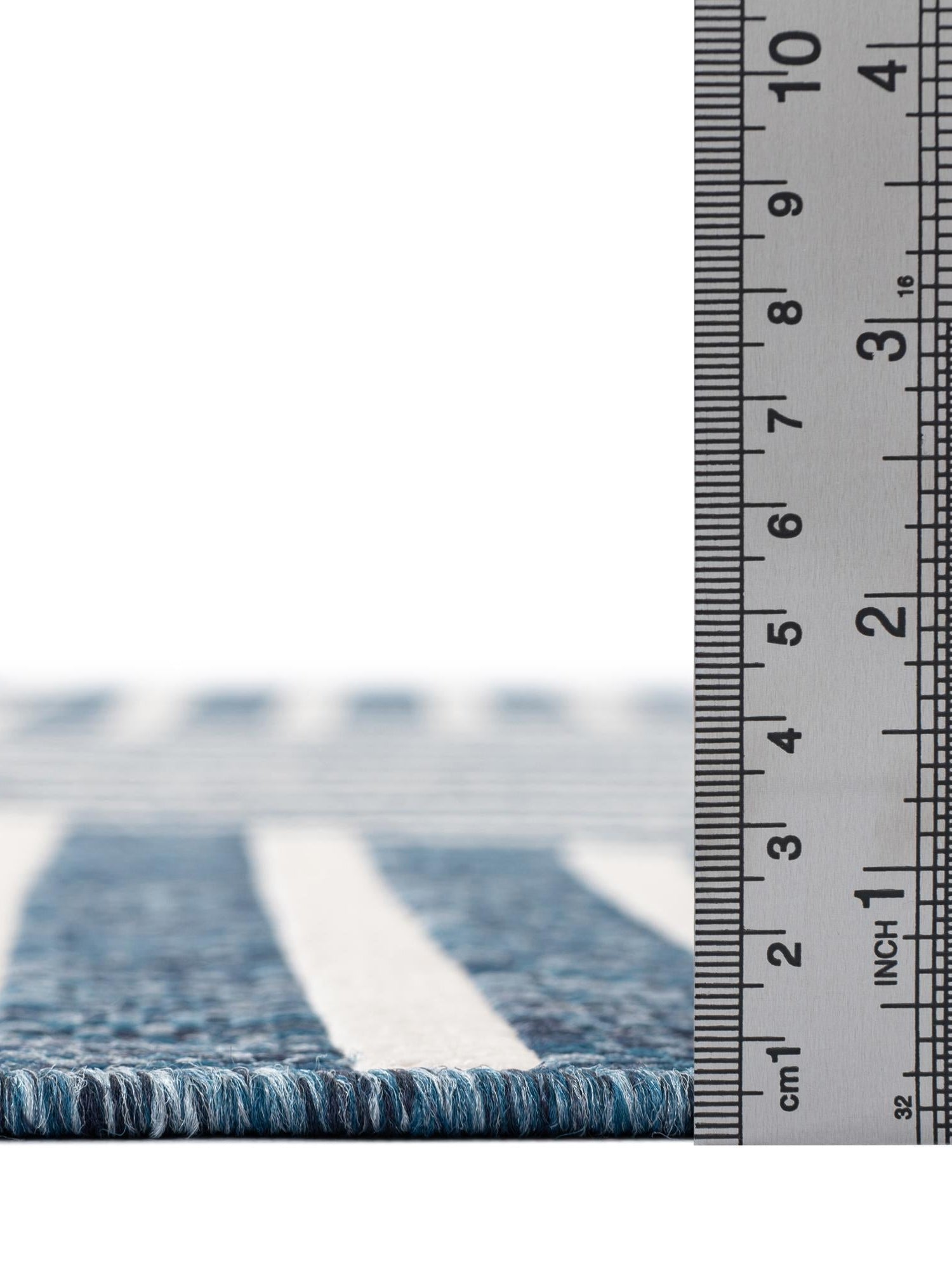 Blue 5' 3 x 7' 1 Outdoor Modern Rectangle Area Rug Weather Resistant for Patio, Deck, Terrace, Balcony, Porch 100% Polypropylene Modern Outside Carpet for Sale at Rug Engine