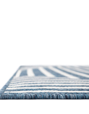Blue 2' x 5' 3 Outdoor Modern Runner Area Rug Weather Resistant for Patio, Deck, Terrace, Balcony, Porch 100% Polypropylene Modern Outside Carpet for Sale at Rug Engine