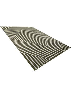 Green 10' x 14' 1 Outdoor Modern Rectangle Area Rug Weather Resistant for Patio, Deck, Terrace, Balcony, Porch 100% Polypropylene Modern Outside Carpet for Sale at Rug Engine