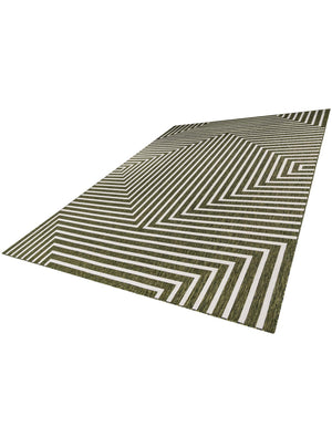 Green 10' x 14' 1 Outdoor Modern Rectangle Area Rug Weather Resistant for Patio, Deck, Terrace, Balcony, Porch 100% Polypropylene Modern Outside Carpet for Sale at Rug Engine