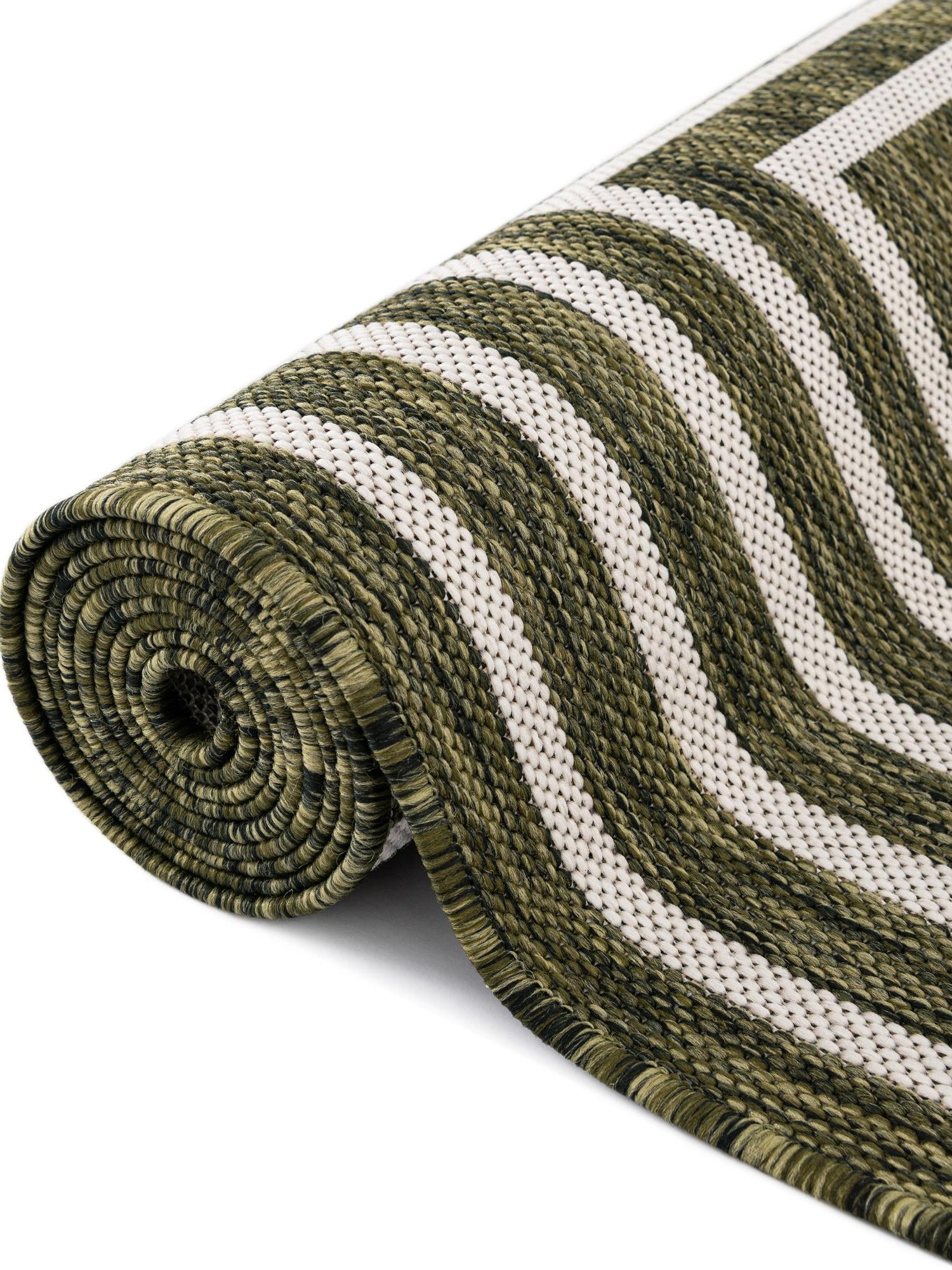 Green 2' x 8' Outdoor Modern Runner Area Rug Weather Resistant for Patio, Deck, Terrace, Balcony, Porch 100% Polypropylene Modern Outside Carpet for Sale at Rug Engine
