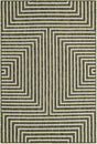 Green 4' 1 x 6' 1 Outdoor Modern Rectangle Area Rug Weather Resistant for Patio, Deck, Terrace, Balcony, Porch 100% Polypropylene Modern Outside Carpet for Sale at Rug Engine