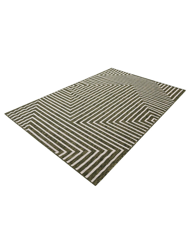 Green 5' 3 x 8' Outdoor Modern Rectangle Area Rug Weather Resistant for Patio, Deck, Terrace, Balcony, Porch 100% Polypropylene Modern Outside Carpet for Sale at Rug Engine