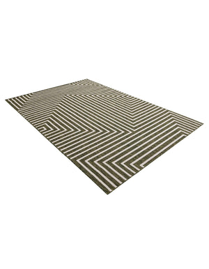 Green 6' 1 x 9' Outdoor Modern Rectangle Area Rug Weather Resistant for Patio, Deck, Terrace, Balcony, Porch 100% Polypropylene Modern Outside Carpet for Sale at Rug Engine