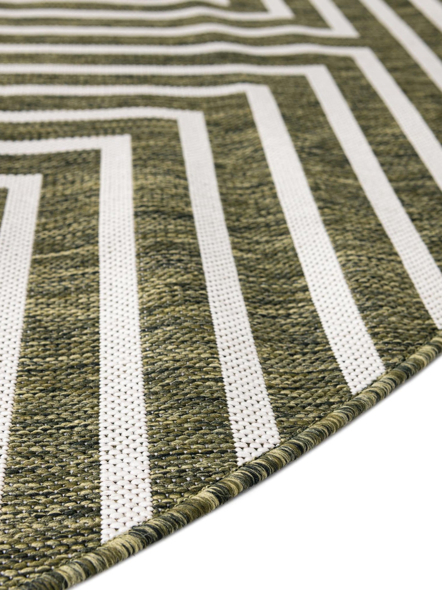 Green 10' x 10' Outdoor Modern Round Area Rug Weather Resistant for Patio, Deck, Terrace, Balcony, Porch 100% Polypropylene Modern Outside Carpet for Sale at Rug Engine