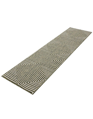 Green 2' x 8' Outdoor Modern Runner Area Rug Weather Resistant for Patio, Deck, Terrace, Balcony, Porch 100% Polypropylene Modern Outside Carpet for Sale at Rug Engine