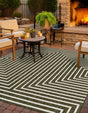 Green 12' x 12' Outdoor Modern Square Area Rug Weather Resistant for Patio, Deck, Terrace, Balcony, Porch 100% Polypropylene Modern Outside Carpet for Sale at Rug Engine
