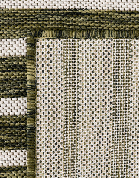 Green 7' 10 x 7' 10 Outdoor Modern Square Area Rug Weather Resistant for Patio, Deck, Terrace, Balcony, Porch 100% Polypropylene Modern Outside Carpet for Sale at Rug Engine