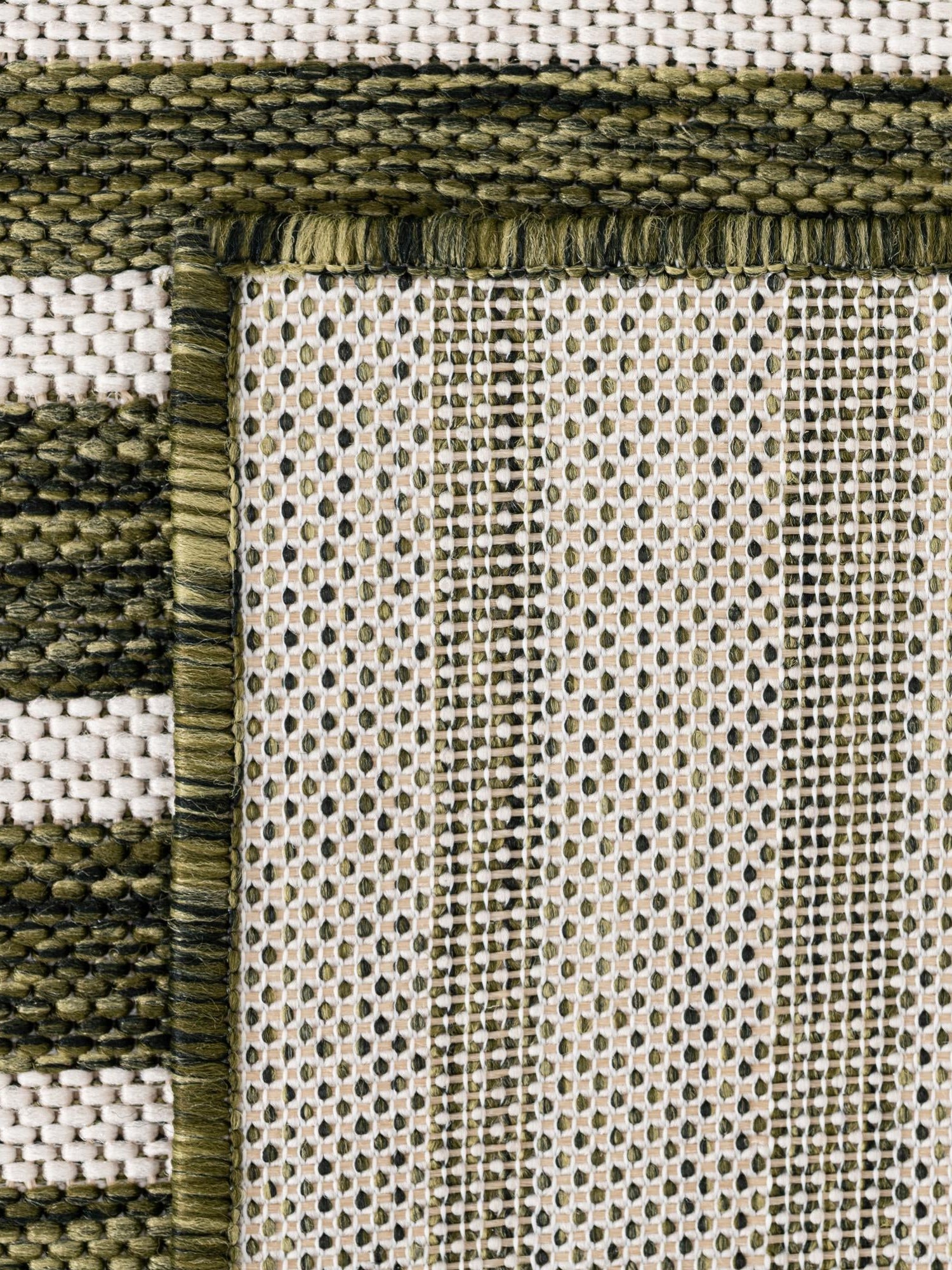 Green 10' x 10' Outdoor Modern Square Area Rug Weather Resistant for Patio, Deck, Terrace, Balcony, Porch 100% Polypropylene Modern Outside Carpet for Sale at Rug Engine
