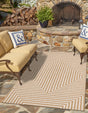 Taupe 2' x 3' 1 Outdoor Modern Rectangle Area Rug Weather Resistant for Patio, Deck, Terrace, Balcony, Porch 100% Polypropylene Modern Outside Carpet for Sale at Rug Engine