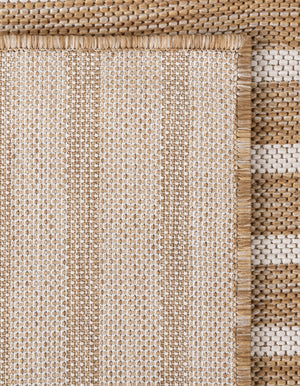Taupe 9' x 12' Outdoor Modern Rectangle Area Rug Weather Resistant for Patio, Deck, Terrace, Balcony, Porch 100% Polypropylene Modern Outside Carpet for Sale at Rug Engine