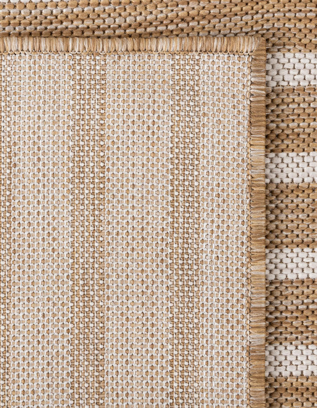 Taupe 9' x 12' Outdoor Modern Rectangle Area Rug Weather Resistant for Patio, Deck, Terrace, Balcony, Porch 100% Polypropylene Modern Outside Carpet for Sale at Rug Engine
