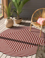Rust Red 12' x 12' Outdoor Modern Round Area Rug Weather Resistant for Patio, Deck, Terrace, Balcony, Porch 100% Polypropylene Modern Outside Carpet for Sale at Rug Engine