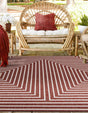Rust Red 12' x 12' Outdoor Modern Square Area Rug Weather Resistant for Patio, Deck, Terrace, Balcony, Porch 100% Polypropylene Modern Outside Carpet for Sale at Rug Engine