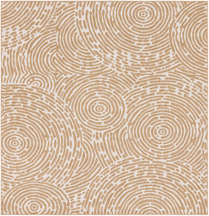 Taupe 10' x 10' Outdoor Modern Square Area Rug Weather Resistant for Patio, Deck, Terrace, Balcony, Porch 100% Polypropylene Modern Outside Carpet for Sale at Rug Engine