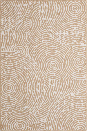 Taupe 5' 3 x 8' Outdoor Modern Rectangle Area Rug Weather Resistant for Patio, Deck, Terrace, Balcony, Porch 100% Polypropylene Modern Outside Carpet for Sale at Rug Engine