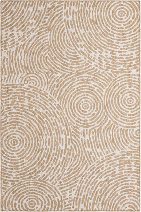 Taupe 5' 3 x 8' Outdoor Modern Rectangle Rug