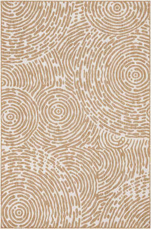 Taupe 6' 1 x 9' Outdoor Modern Rectangle Area Rug Weather Resistant for Patio, Deck, Terrace, Balcony, Porch 100% Polypropylene Modern Outside Carpet for Sale at Rug Engine