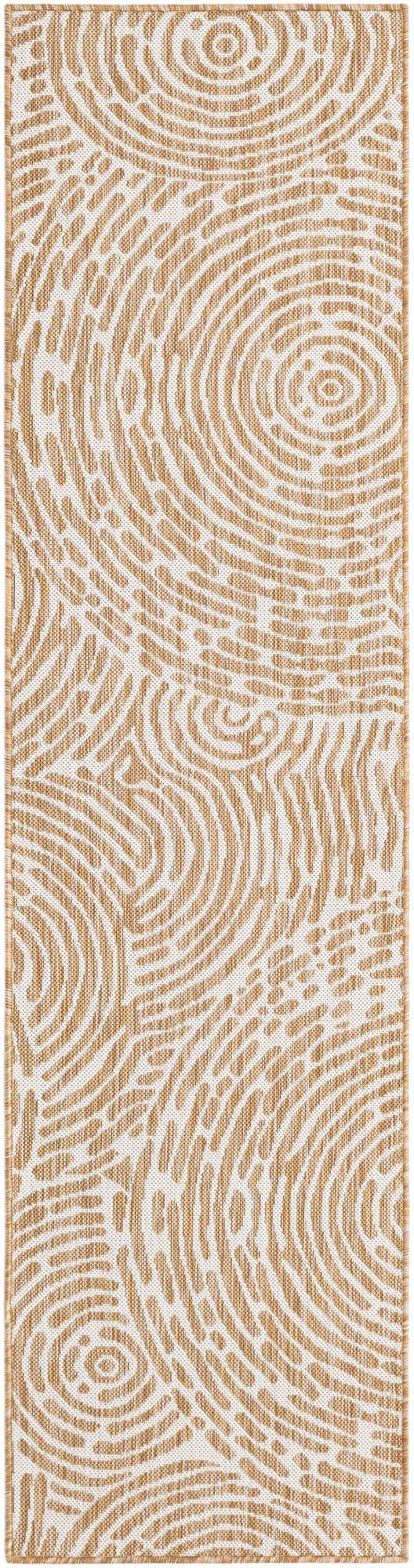 Taupe 2' x 8' Outdoor Modern Runner Area Rug Weather Resistant for Patio, Deck, Terrace, Balcony, Porch 100% Polypropylene Modern Outside Carpet for Sale at Rug Engine