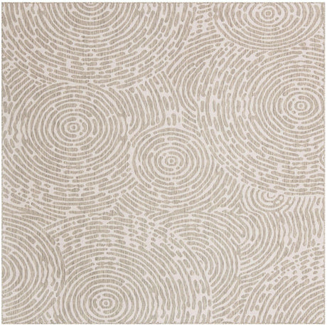 Gray 10' x 10' Outdoor Modern Square Area Rug Weather Resistant for Patio, Deck, Terrace, Balcony, Porch 100% Polypropylene Modern Outside Carpet for Sale at Rug Engine