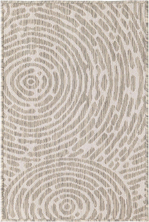 Gray 2' x 3' 1 Outdoor Modern Rectangle Area Rug Weather Resistant for Patio, Deck, Terrace, Balcony, Porch 100% Polypropylene Modern Outside Carpet for Sale at Rug Engine