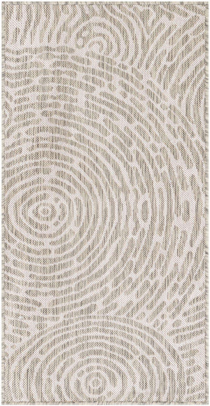 Gray 2' x 4' 1 Outdoor Modern Runner Area Rug Weather Resistant for Patio, Deck, Terrace, Balcony, Porch 100% Polypropylene Modern Outside Carpet for Sale at Rug Engine