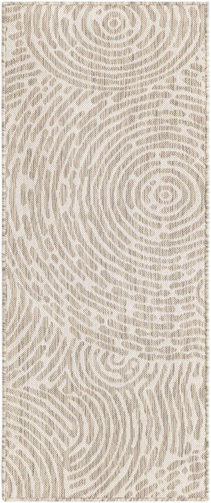 Gray 2' x 5' 3 Outdoor Modern Runner Area Rug Weather Resistant for Patio, Deck, Terrace, Balcony, Porch 100% Polypropylene Modern Outside Carpet for Sale at Rug Engine