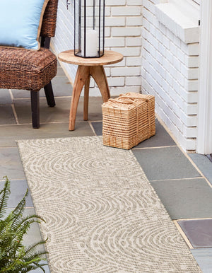 Gray 2' x 8' Outdoor Modern Runner Area Rug Weather Resistant for Patio, Deck, Terrace, Balcony, Porch 100% Polypropylene Modern Outside Carpet for Sale at Rug Engine
