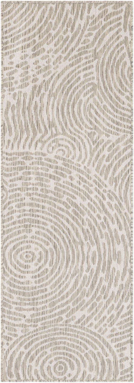 Gray 2' x 6' 1 Outdoor Modern Runner Area Rug Weather Resistant for Patio, Deck, Terrace, Balcony, Porch 100% Polypropylene Modern Outside Carpet for Sale at Rug Engine