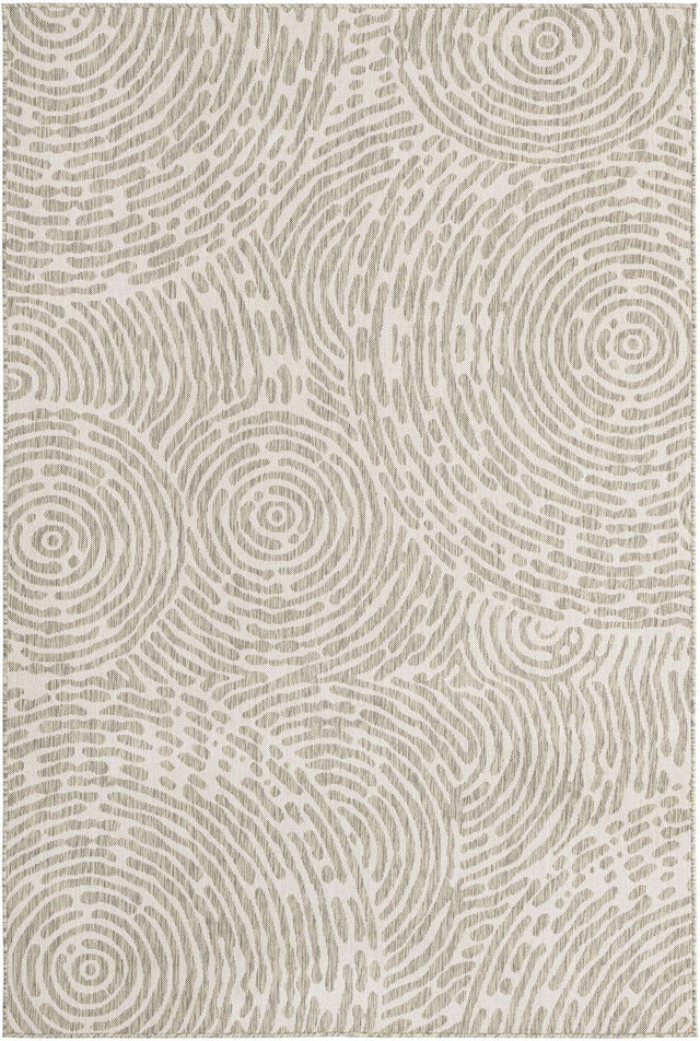 Gray 6' 1 x 9' Outdoor Modern Rectangle Area Rug Weather Resistant for Patio, Deck, Terrace, Balcony, Porch 100% Polypropylene Modern Outside Carpet for Sale at Rug Engine