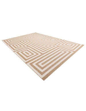 Taupe 10' x 14' 1 Outdoor Modern Rectangle Area Rug Weather Resistant for Patio, Deck, Terrace, Balcony, Porch 100% Polypropylene Modern Outside Carpet for Sale at Rug Engine