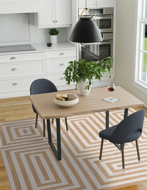 Taupe 10' x 10' Outdoor Modern Square Area Rug Weather Resistant for Patio, Deck, Terrace, Balcony, Porch 100% Polypropylene Modern Outside Carpet for Sale at Rug Engine