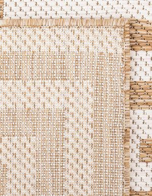 Taupe 10' x 10' Outdoor Modern Square Area Rug Weather Resistant for Patio, Deck, Terrace, Balcony, Porch 100% Polypropylene Modern Outside Carpet for Sale at Rug Engine