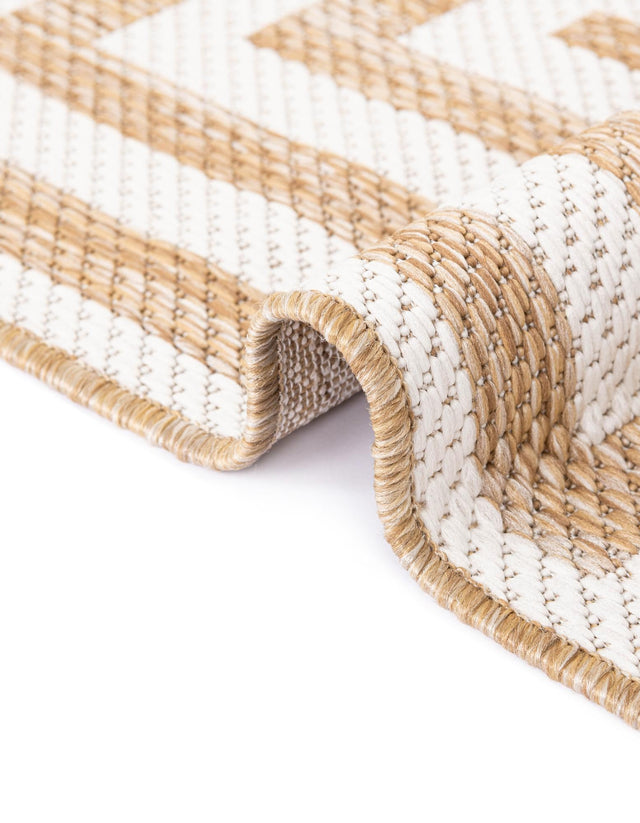 Taupe 10' x 10' Outdoor Modern Square Area Rug Weather Resistant for Patio, Deck, Terrace, Balcony, Porch 100% Polypropylene Modern Outside Carpet for Sale at Rug Engine