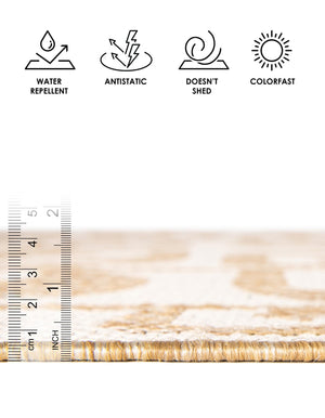 Taupe 2' x 3' 1 Outdoor Modern Rectangle Area Rug Weather Resistant for Patio, Deck, Terrace, Balcony, Porch 100% Polypropylene Modern Outside Carpet for Sale at Rug Engine