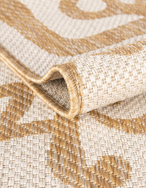 Taupe 2' x 3' 1 Outdoor Modern Rectangle Area Rug Weather Resistant for Patio, Deck, Terrace, Balcony, Porch 100% Polypropylene Modern Outside Carpet for Sale at Rug Engine