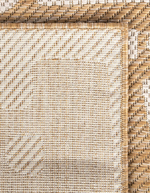 Taupe 2' x 3' 1 Outdoor Modern Rectangle Area Rug Weather Resistant for Patio, Deck, Terrace, Balcony, Porch 100% Polypropylene Modern Outside Carpet for Sale at Rug Engine