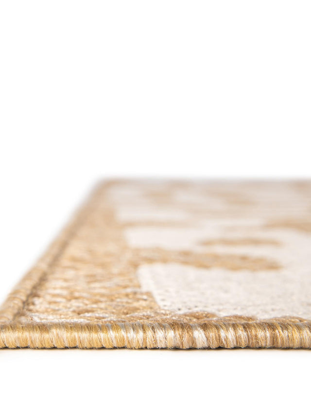 Taupe 2' x 4' 1 Outdoor Modern Runner Area Rug Weather Resistant for Patio, Deck, Terrace, Balcony, Porch 100% Polypropylene Modern Outside Carpet for Sale at Rug Engine