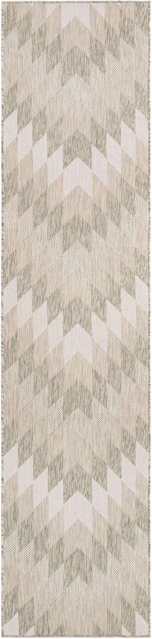 Gray 2' 7 x 12' Outdoor Modern Runner Area Rug Weather Resistant for Patio, Deck, Terrace, Balcony, Porch 100% Polypropylene Modern Outside Carpet for Sale at Rug Engine