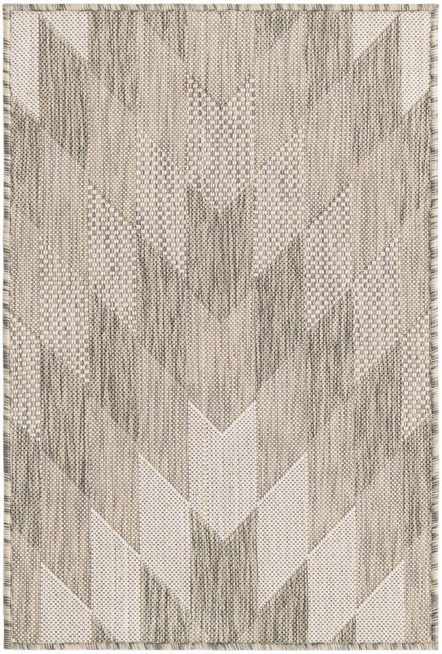 Gray 2' x 3' 1 Outdoor Modern Rectangle Area Rug Weather Resistant for Patio, Deck, Terrace, Balcony, Porch 100% Polypropylene Modern Outside Carpet for Sale at Rug Engine
